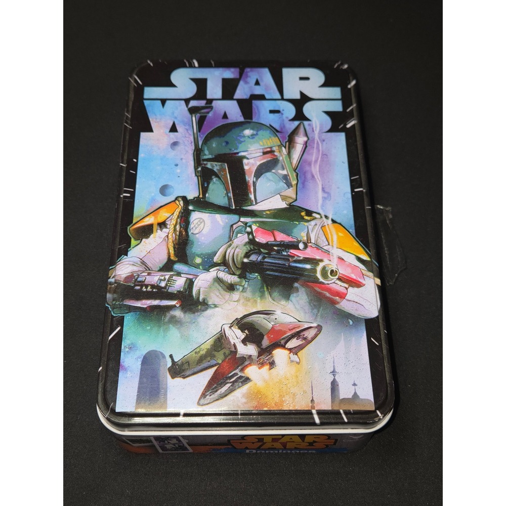 Star Wars Boba Fett Dominoes Tin Game Cardinal Industries 28 Dominoes new!